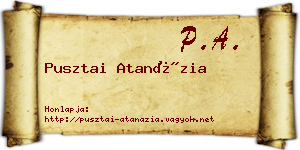 Pusztai Atanázia névjegykártya